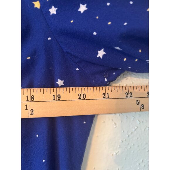 Nick & Nora Starry Night Blue Cotton Pajama Sleep Shirt Nightshirt Stars Print L - Picture 6 of 10